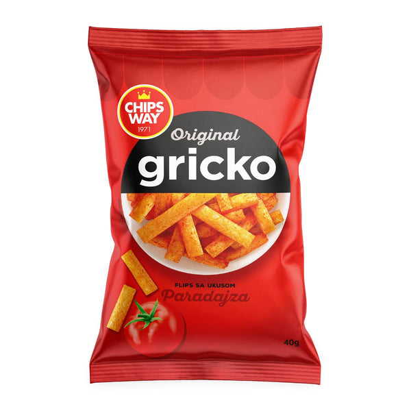 Gricko- Corn and potato sticks with tomato and paprika 40g