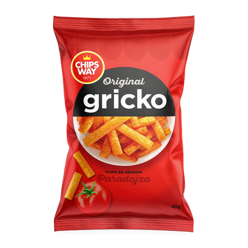 Gricko- Corn and potato sticks with tomato and paprika 40g